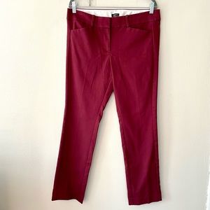 LOFT Marisa Straight Pant in Burgundy sz 10